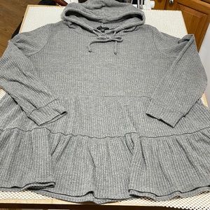 Lane Bryant Gray Swing Top Hoodie - Sz 14/16